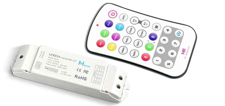 602 M8 Mini RGBW LED RF Fernbedienung inkl. Controller