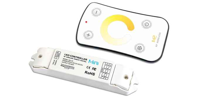 601 M2 Mini Dualweiß/Bicolor LED RF Fernbedienung inkl. Controller
