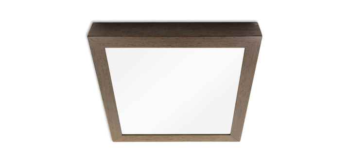 LED Mocca Holz Aufbauleuchte 342x342mm
