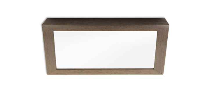 LED Mocca Holz Aufbauleuchte 642x342mm