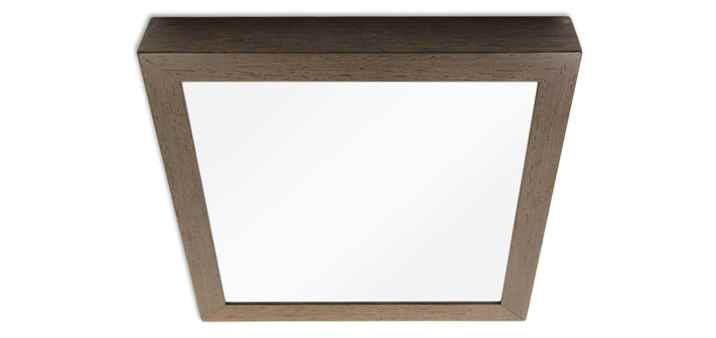 LED Mocca Holz Aufbauleuchte 642x642mm