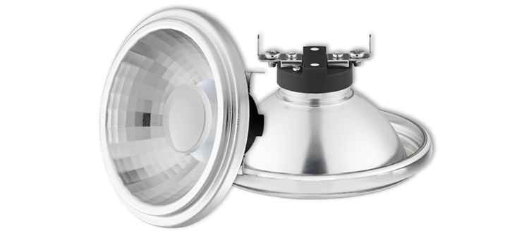 LED Spot AR111 COB 12W G53 12V mit Blendschutz