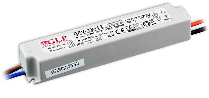 GLP LED Netzteil 12 / 24 Volt 18 Watt