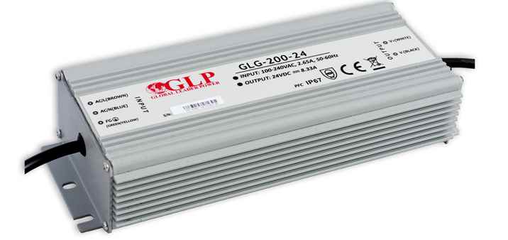 GLP LED Netzteil 12 / 24 Volt 200 Watt