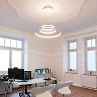 Perfekte Inszenierung der Wandleuchte „Rings“ im Behandlungsraum